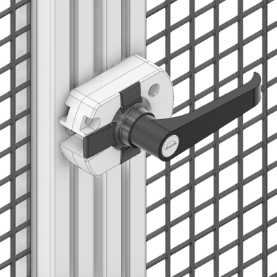 50-310-3 MODULAR SOLUTIONS PROFILE<BR>30 SERIESLOCKING SLIDING AND SWINGING DOOR LATCH W/HARDWARE